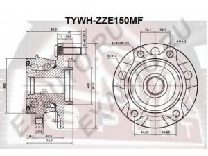 ASVA TYWH-ZZE150MF rato stebulė 
 Ašies montavimas/vairavimo mechanizmas/ratai -> Rato stebulė/montavimas -> Rato stebulė
43550-02010, 43550-42010