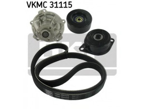 SKF VKMC 31115 vandens siurblys + V formos rumbuotas diržas, komplektas 
 Diržinė pavara -> Dirželio skriemulys
028 121 004, 028 145 278 M, 028 903 137 AP