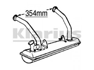 KLARIUS 210396 priekinis duslintuvas 
 Išmetimo sistema -> Duslintuvas
AY1821A, AY1821A