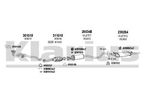 KLARIUS 390365E išmetimo sistema 
 Išmetimo sistema -> Išmetimo sistema, visa