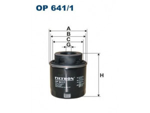 FILTRON OP641/1 alyvos filtras 
 Techninės priežiūros dalys -> Techninės priežiūros intervalai
03C115561B, 03C115561J, 03C115561B