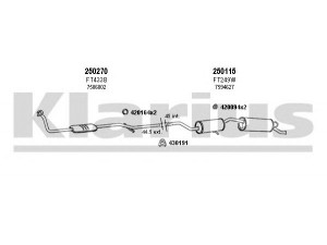 KLARIUS 330131E išmetimo sistema 
 Išmetimo sistema -> Išmetimo sistema, visa