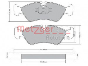 METZGER 1170252 stabdžių trinkelių rinkinys, diskinis stabdys 
 Techninės priežiūros dalys -> Papildomas remontas
1605746, 1605789, 1605808, 90297770