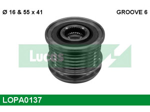 LUCAS ENGINE DRIVE LOPA0137 laisvos eigos sankaba, kint. sr. generatorius 
 Diržinė pavara -> Laisvos eigos sankaba, kint. sr. generatorius
12317561555, 12317576515
