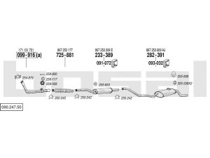 BOSAL 090.247.50 išmetimo sistema 
 Išmetimo sistema -> Išmetimo sistema, visa
