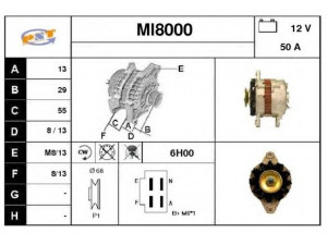 SNRA MI8000 kintamosios srovės generatorius
AH2245M1, AH2250M1, MD021652, MD021660