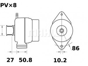 MAHLE ORIGINAL MG 414 kintamosios srovės generatorius
C000900010170, AH137883, RE505896