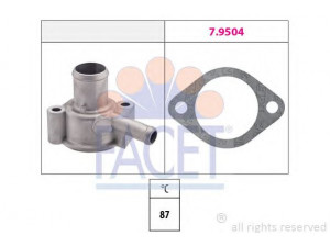 FACET 7.8111 termostatas, aušinimo skystis 
 Aušinimo sistema -> Termostatas/tarpiklis -> Thermostat
7722107