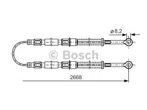 BOSCH 1 987 477 086 trosas, stovėjimo stabdys 
 Stabdžių sistema -> Valdymo svirtys/trosai
4406021, 4406021, 4406021, SE141167358A