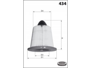 MECAFILTER EL3870 oro filtras 
 Filtrai -> Oro filtras
3898985, 9052099, 90520991, F57Z9601A