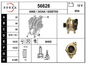 EAI 56628 kintamosios srovės generatorius 
 Elektros įranga -> Kint. sr. generatorius/dalys -> Kintamosios srovės generatorius