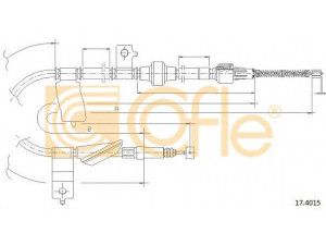 COFLE 17.4015 trosas, stovėjimo stabdys 
 Stabdžių sistema -> Valdymo svirtys/trosai
47510SR3N01, 47510ST3E01