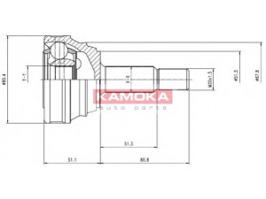 KAMOKA 6614 jungčių komplektas, kardaninis velenas 
 Ratų pavara -> Sujungimai/komplektas
6N0498099V, 811498099E, 811498099EX