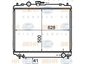HELLA 8MK 376 770-151 radiatorius, variklio aušinimas 
 Aušinimo sistema -> Radiatorius/alyvos aušintuvas -> Radiatorius/dalys
MB890954, MB890955