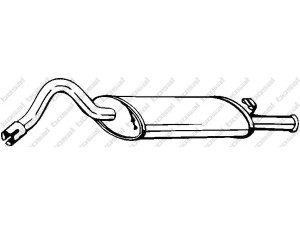 BOSAL 130-209 galinis duslintuvas 
 Išmetimo sistema -> Duslintuvas
0527 8502AB, 0527 8502AE
