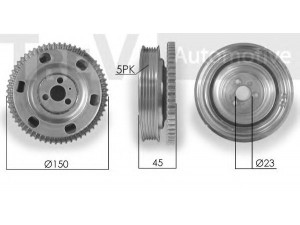 TREVI AUTOMOTIVE PC1142 skriemulys, alkūninis velenas 
 Diržinė pavara -> Dirželio skriemulys
46548453, 46776095, 46791866, 55181186
