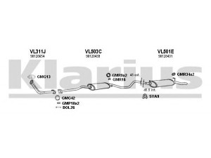 KLARIUS 390092U išmetimo sistema 
 Išmetimo sistema -> Išmetimo sistema, visa