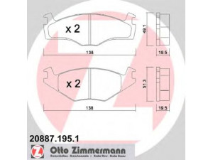 ZIMMERMANN 20887.195.1 stabdžių trinkelių rinkinys, diskinis stabdys 
 Techninės priežiūros dalys -> Papildomas remontas
110 698 151 A, 171 698 151 F, 171 698 151 G