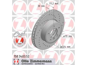 ZIMMERMANN 150.3403.52 stabdžių diskas 
 Dviratė transporto priemonės -> Stabdžių sistema -> Stabdžių diskai / priedai
3411 6 753 221, 3411 6 767 269