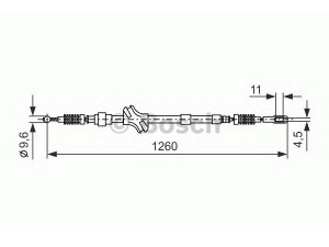 BOSCH 1 987 477 189 trosas, stovėjimo stabdys 
 Stabdžių sistema -> Valdymo svirtys/trosai
811 609 721 G, 811 609 721 D, 811 609 721 G