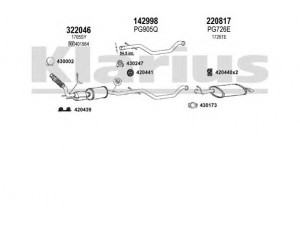 KLARIUS 630915E išmetimo sistema 
 Išmetimo sistema -> Išmetimo sistema, visa