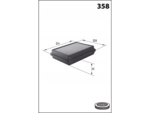 MECAFILTER ELP3561 oro filtras 
 Techninės priežiūros dalys -> Techninės priežiūros intervalai
8942171000, 94217100