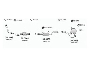 ASSO ART2905 išmetimo sistema 
 Išmetimo sistema -> Išmetimo sistema, visa