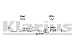 KLARIUS 330122E išmetimo sistema 
 Išmetimo sistema -> Išmetimo sistema, visa