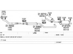 MTS C070467001199 išmetimo sistema 
 Išmetimo sistema -> Išmetimo sistema, visa