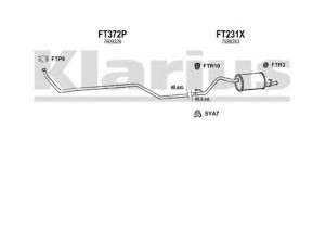 KLARIUS 330205U išmetimo sistema 
 Išmetimo sistema -> Išmetimo sistema, visa