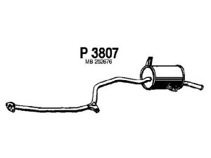 FENNO P3807 galinis duslintuvas 
 Išmetimo sistema -> Duslintuvas
MB252676