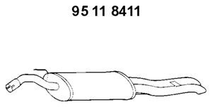 EBERSPÄCHER 95 11 8411 galinis duslintuvas 
 Išmetimo sistema -> Duslintuvas
3A0.253.609 S
