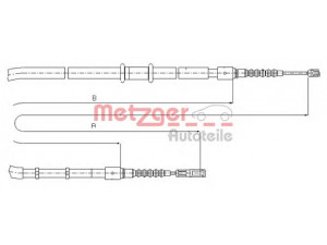 METZGER 10.7545 trosas, stovėjimo stabdys 
 Stabdžių sistema -> Valdymo svirtys/trosai
8A0 609 721AF, 8A0 609 721J, 8A0 609 721T
