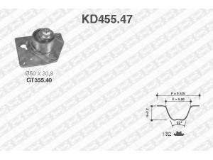 SNR KD455.47 paskirstymo diržo komplektas 
 Techninės priežiūros dalys -> Papildomas remontas
M883811, 16806-00QAJ, 4408922, 4409485