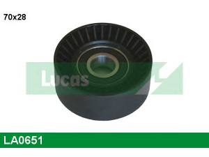 LUCAS ENGINE DRIVE LA0651 kreipiantysis skriemulys, V formos rumbuotas diržas 
 Diržinė pavara -> V formos rumbuotas diržas/komplektas -> Laisvasis/kreipiamasis skriemulys