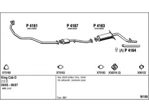 FENNO NI168 išmetimo sistema 
 Išmetimo sistema -> Išmetimo sistema, visa