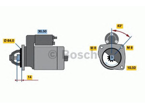 BOSCH 0 001 211 536 starteris 
 Elektros įranga -> Starterio sistema -> Starteris