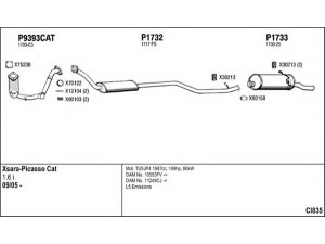 FENNO CI835 išmetimo sistema 
 Išmetimo sistema -> Išmetimo sistema, visa