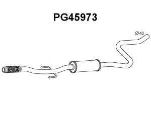 VENEPORTE PG45973 priekinis duslintuvas 
 Išmetimo sistema -> Duslintuvas
1608711480, 1609985380