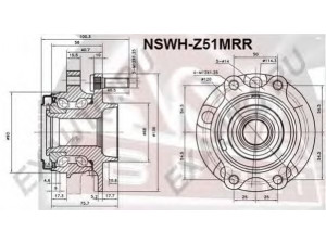 ASVA NSWH-Z51MRR rato stebulė 
 Ašies montavimas/vairavimo mechanizmas/ratai -> Rato stebulė/montavimas -> Rato stebulė
40202-1AA0A, 40202-JP11A, 40203-JP11A