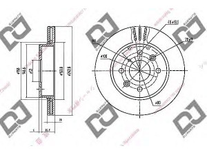 DJ PARTS BD1707 stabdžių diskas 
 Stabdžių sistema -> Diskinis stabdys -> Stabdžių diskas
0K20A-33-251A, 0K20A-33-251B, 0K20A33251A