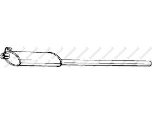 BOSAL 281-229 vidurinis duslintuvas 
 Išmetimo sistema -> Duslintuvas
5011837, 5019309, 6046913, 6104971