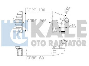 KALE OTO RADYATÖR 345800 tarpinis suslėgto oro aušintuvas, kompresorius 
 Variklis -> Oro tiekimas -> Įkrovos agregatas (turbo/superįkrova) -> Tarpinis suslėgto oro aušintuvas
13213402, 6302 072, 6302 076, 13213402