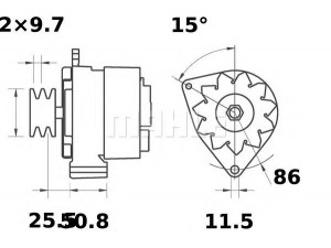 MAHLE ORIGINAL MG 385 kintamosios srovės generatorius
