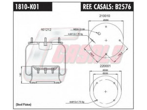 CASALS B2576 dėklas, pneumatinė pakaba