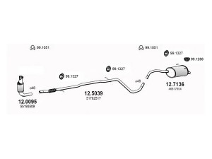 ASSO ART3080 išmetimo sistema 
 Išmetimo sistema -> Išmetimo sistema, visa
