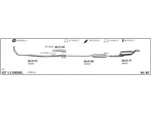 IMASAF 524000378 išmetimo sistema 
 Išmetimo sistema -> Išmetimo sistema, visa