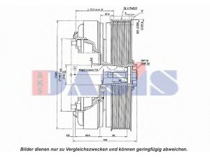 AKS DASIS 851229N magnetinė sankaba, oro kondicionieriaus kompresorius