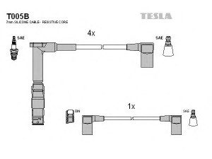 TESLA T005B uždegimo laido komplektas 
 Kibirkšties / kaitinamasis uždegimas -> Uždegimo laidai/jungtys