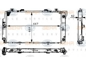 HELLA 8MK 376 711-524 radiatorius, variklio aušinimas 
 Aušinimo sistema -> Radiatorius/alyvos aušintuvas -> Radiatorius/dalys
140 500 03 03, 140 500 04 03, A 140 500 03 03